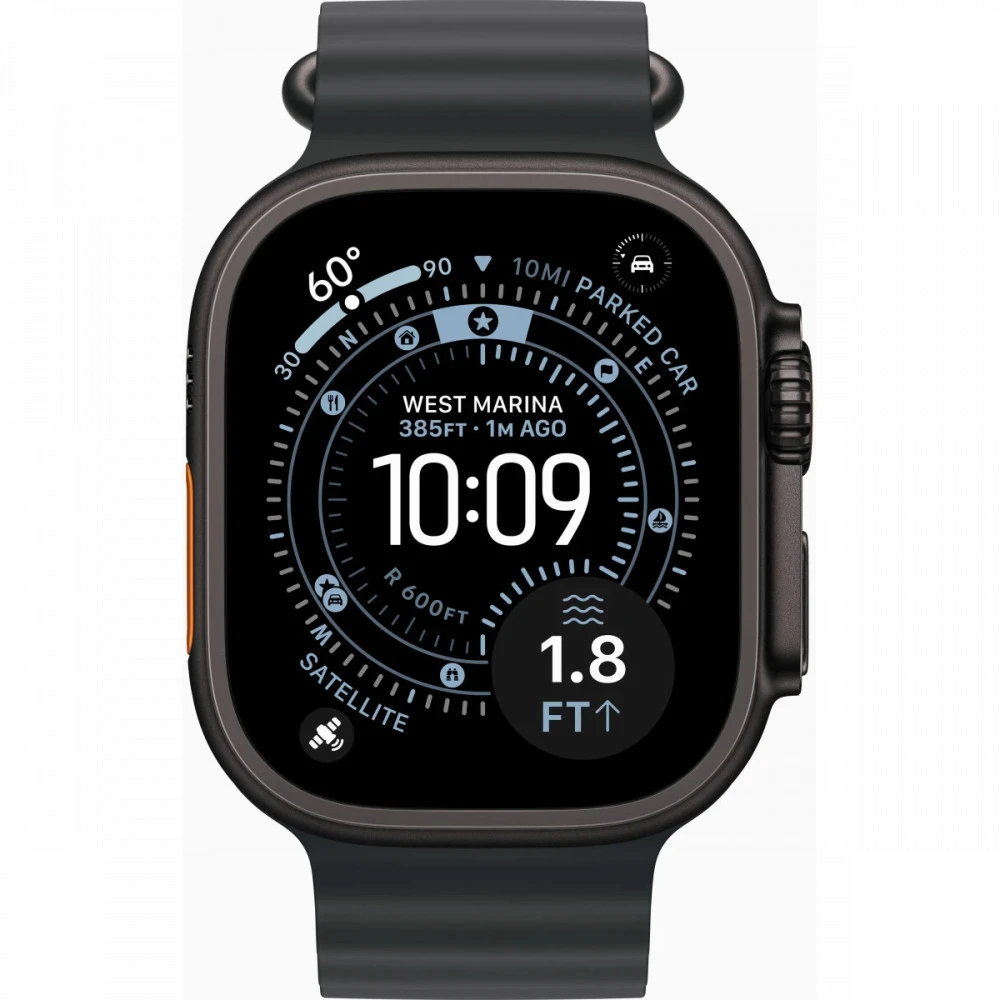 Apple Watch Ultra 3 49mm Black Titanium Case with Black Ocean Band MF0J4ZP/A Смарт-часы