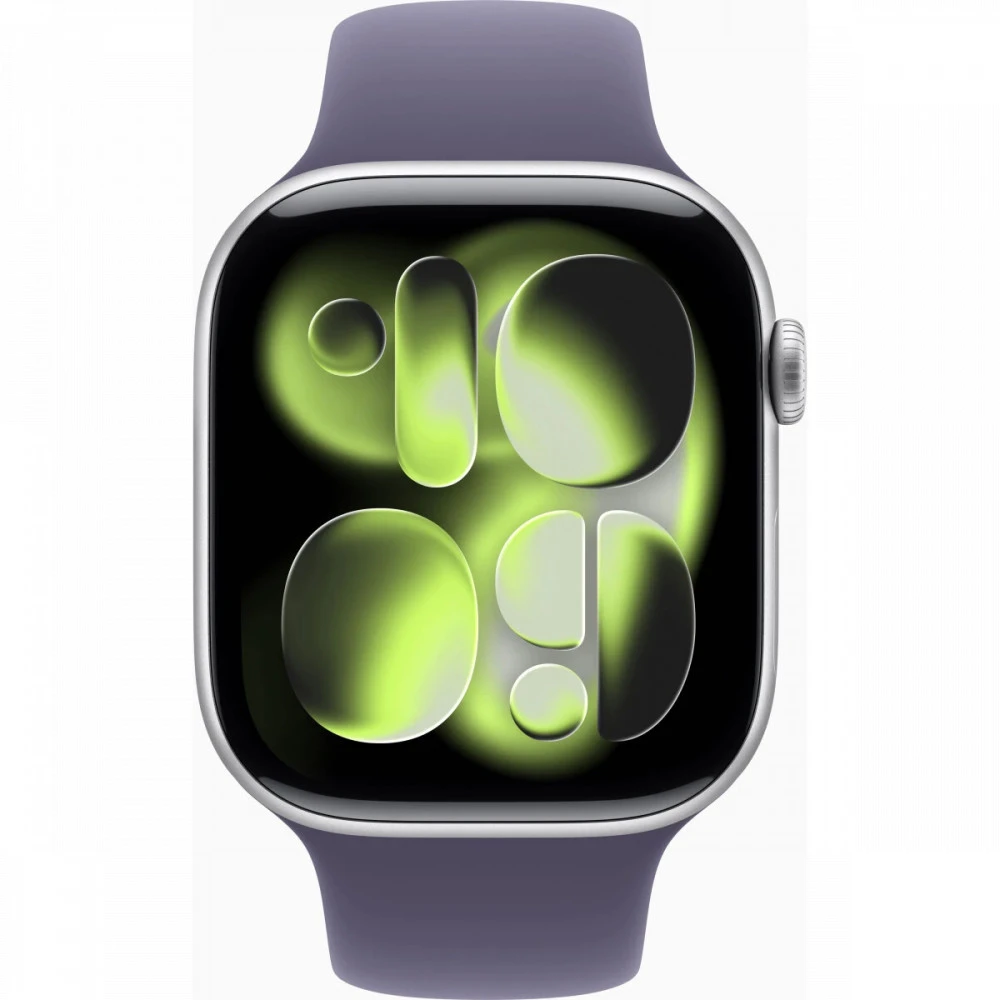 Apple Watch Series 11 46mm Silver Aluminium Case With Purple Fog Sport Band S/M MEV94ET/A Смарт-часы