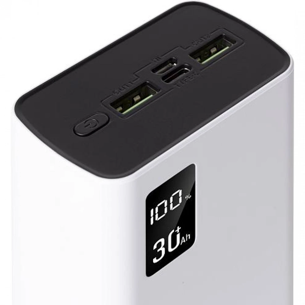 Внешний аккумулятор (Power Bank) Accesstyle Bison 30PQD White 30000 мАч, Белый