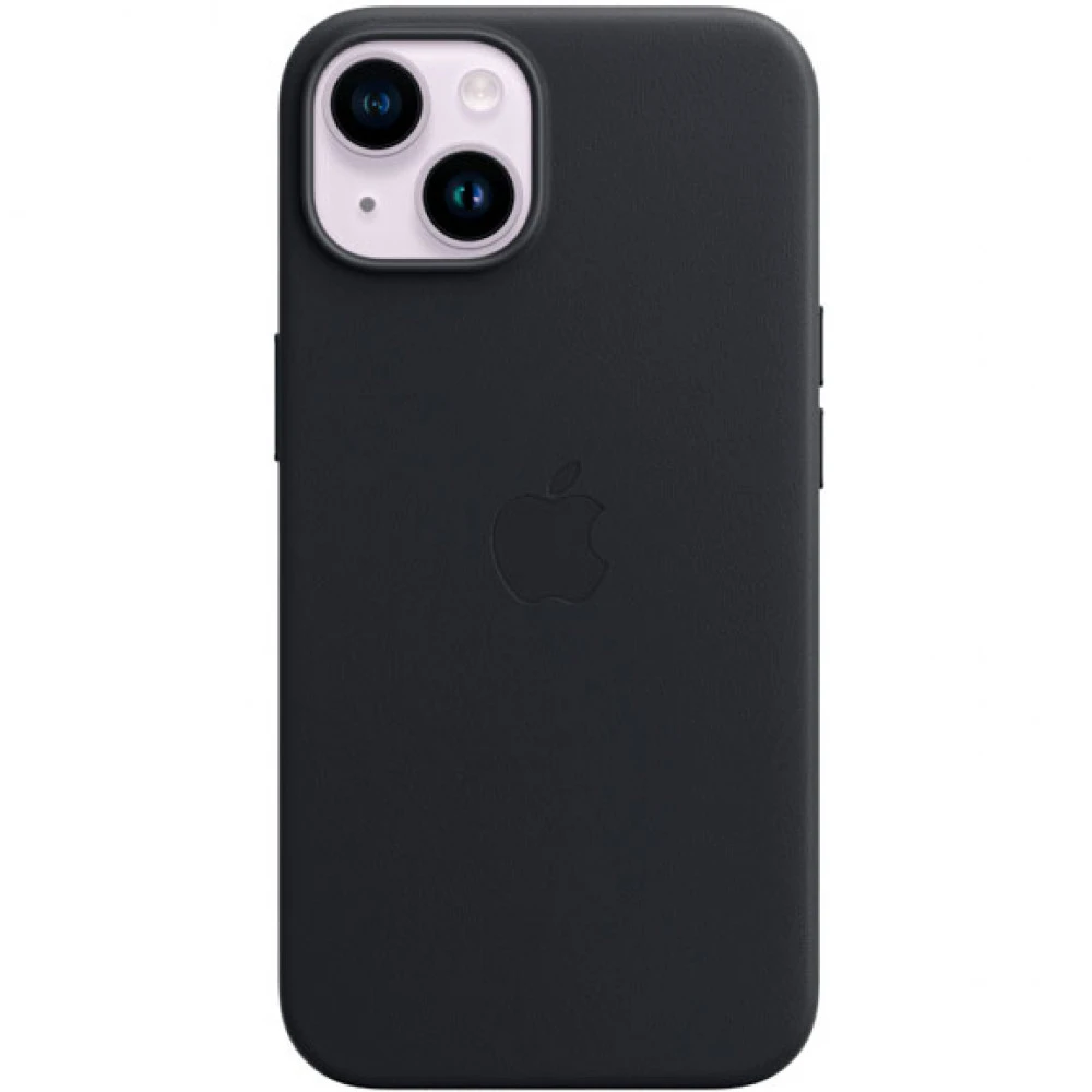 Аксессуары для смартфона Apple Чехол для iPhone 14 Plus Leather Case with MagSafe - Midnight MPP93ZM/A