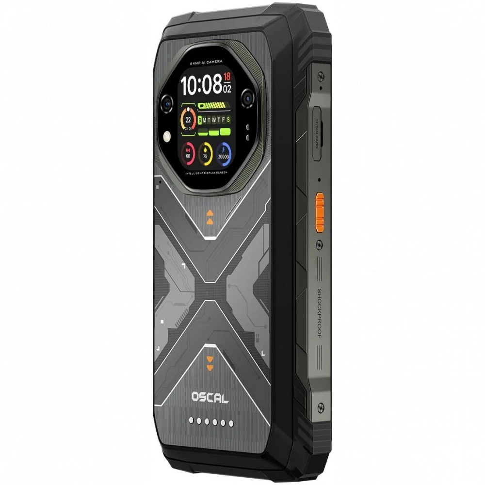 Смартфон Oscal Tank 1 Black TANK 1 12+256GB Black 256 Гб, 12 Гб
