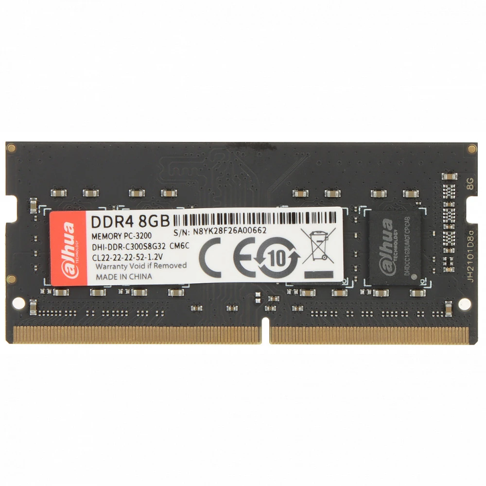 ОЗУ Dahua C300S8G32 DHI-DDR-C300S8G32 SO-DIMM, DDR4, 8 Гб, 3200 МГц