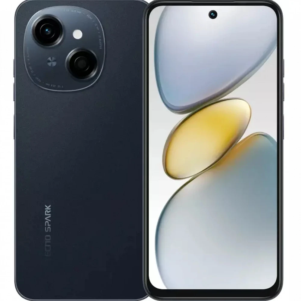 Смартфон TECNO Spark Go 1 (KL4) Startrail Black KL4 128+4 STARTRAIL BLACK 128 Гб, 4 Гб