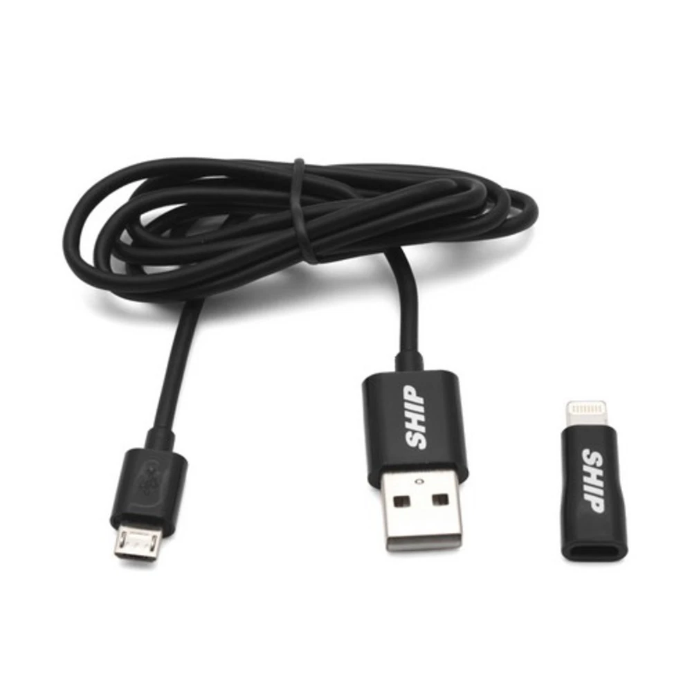 Кабель интерфейсный SHIP MICRO USB+Apple 8pin API08MUPBB Micro USB - Lightning (8pin)