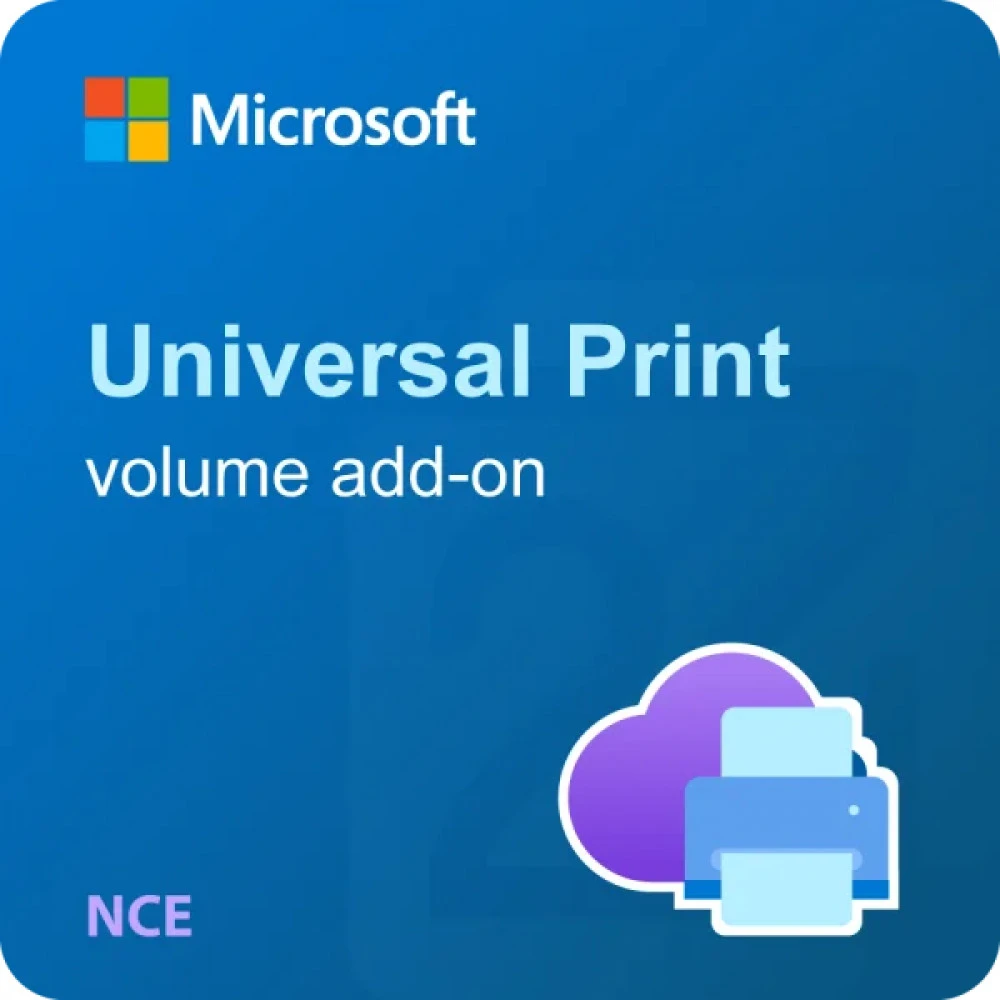 Софт Microsoft Universal Print volume add-on (500 jobs) CFQ7TTC0HL82-000C-P1YM