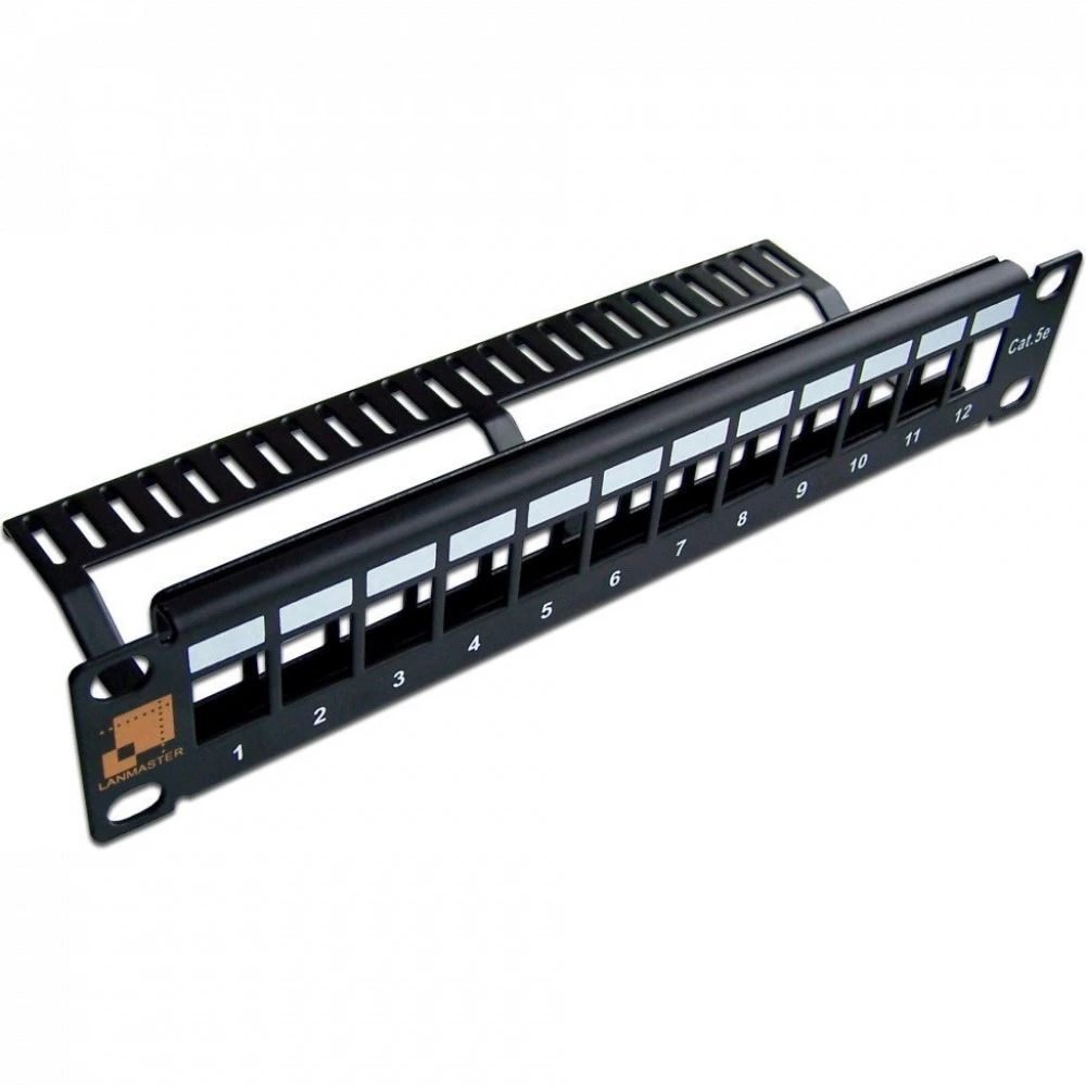 Патч-панель LANMASTER LAN-PP12OK-UTP/10 12 портов, UTP, Cat. 5e
