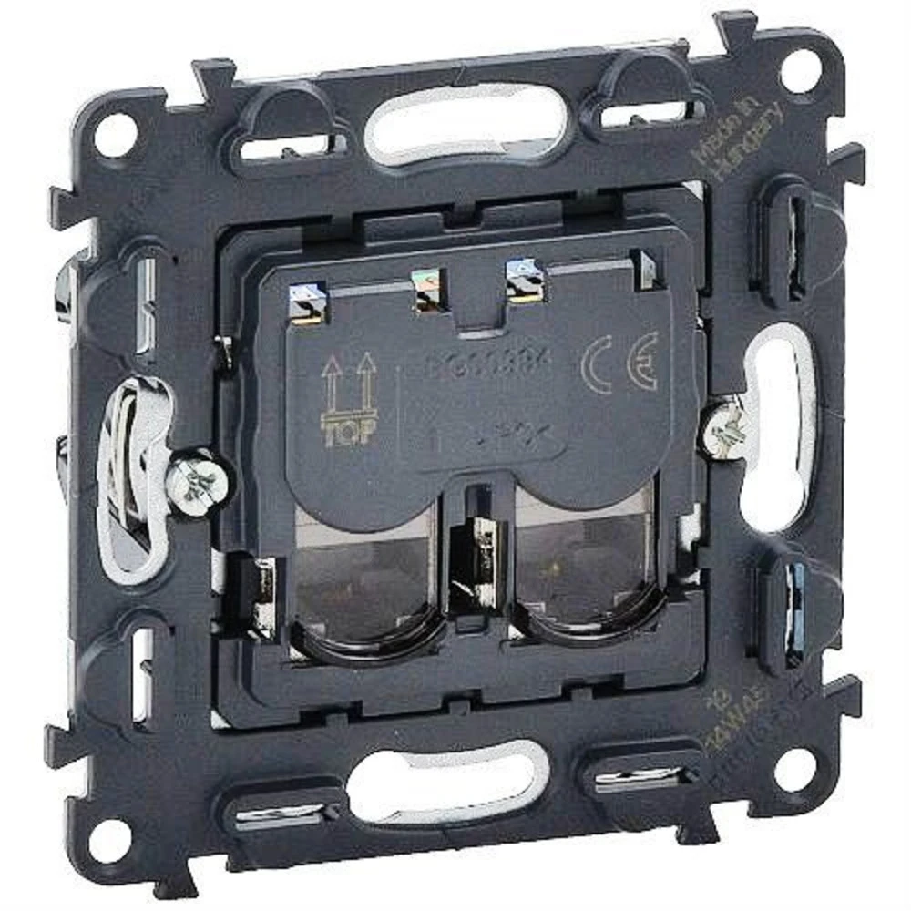 Аксессуар для кабельных сетей Legrand Розетка 2х RJ45 Cat6 UTP 753043