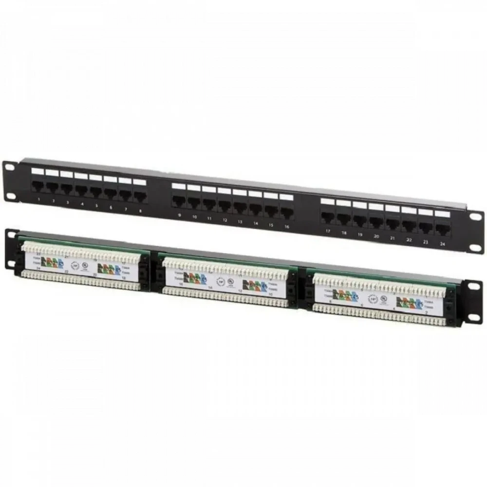 Патч-панель LANMASTER NM-PPU24C 24 порта, UTP, Cat. 5e
