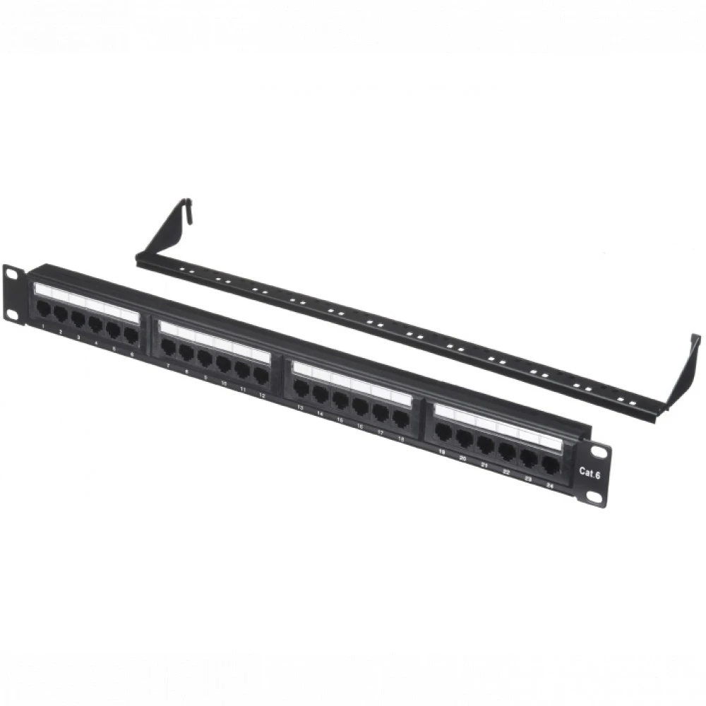 Патч-панель Netko KN-4009B 24 порта, UTP, Cat. 6