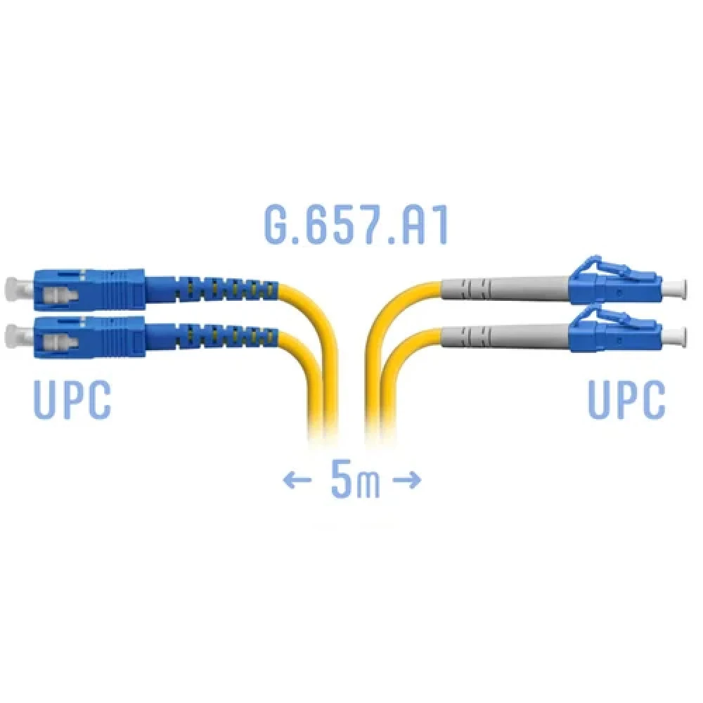 Оптический патч-корд SNR SNR-PC-LC/UPC-SC/UPC-DPX-A-5m