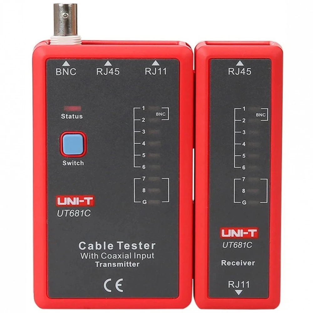 Инструмент для монтажа СКС UNI-T Кабельный тестер UT681C , RJ45, RJ 11/12 и BNC