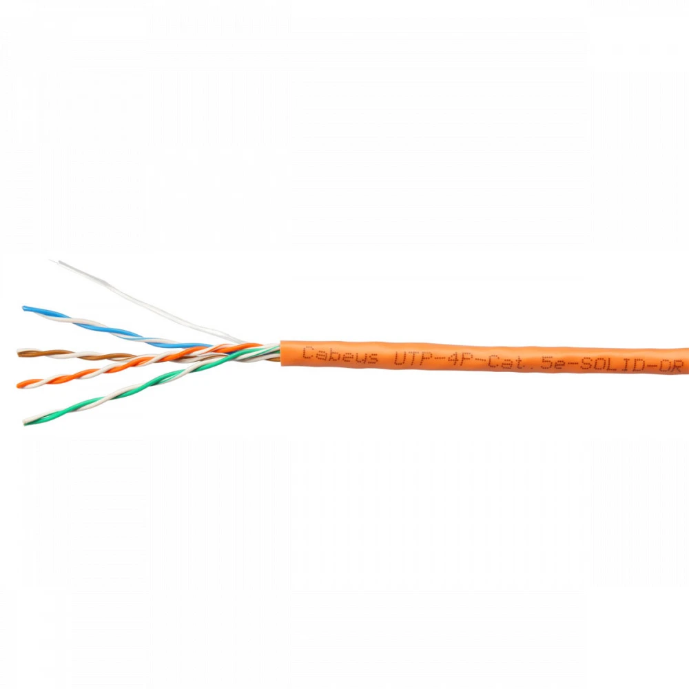 Кабель витая пара Cabeus UTP-4P-Cat.5e-SOLID-OR