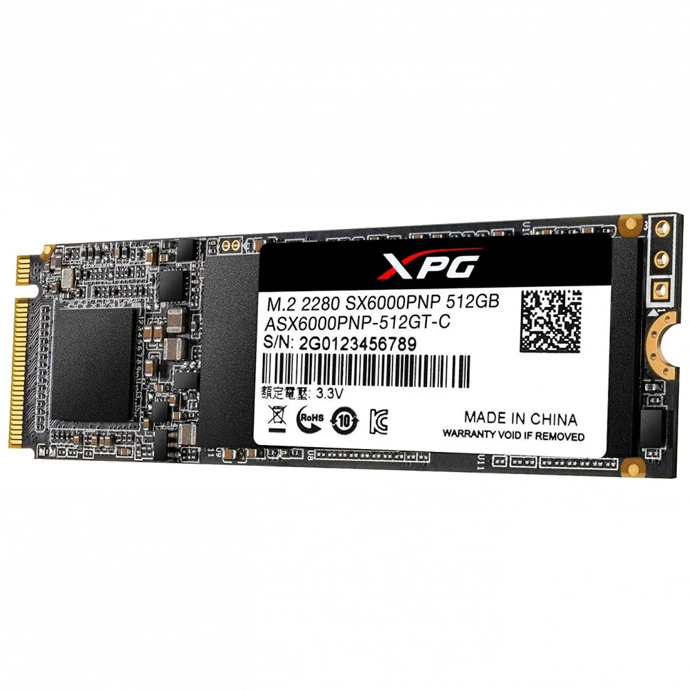 Жесткий диск A-Data XPG SX6000 Pro ASX6000PNP-512GT-C SSD (твердотельные), 512 ГБ, M.2, PCIe