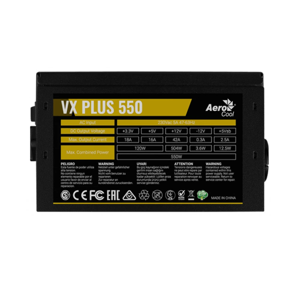 Блок питания Aerocool VX-550 PLUS 550 Вт