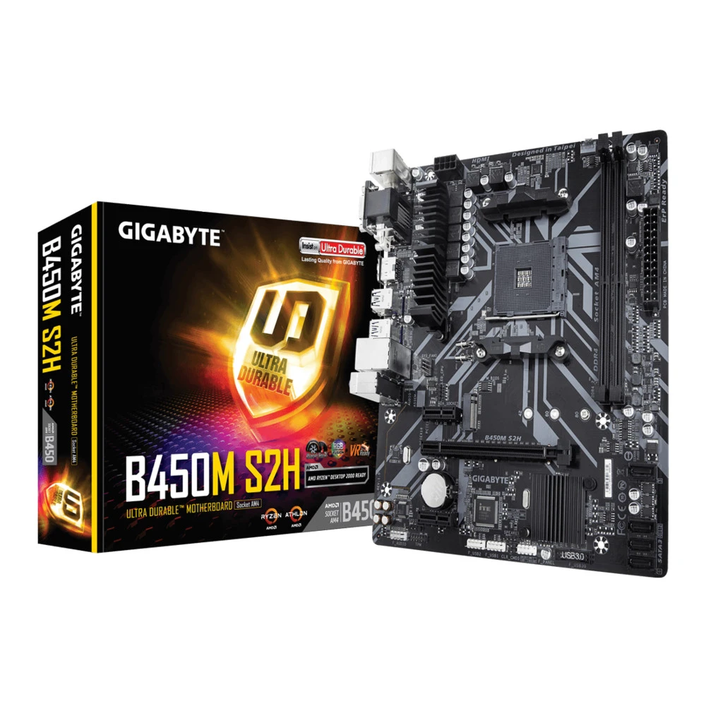 Материнская плата Gigabyte B450M S2H Micro-ATX, AMD AM4