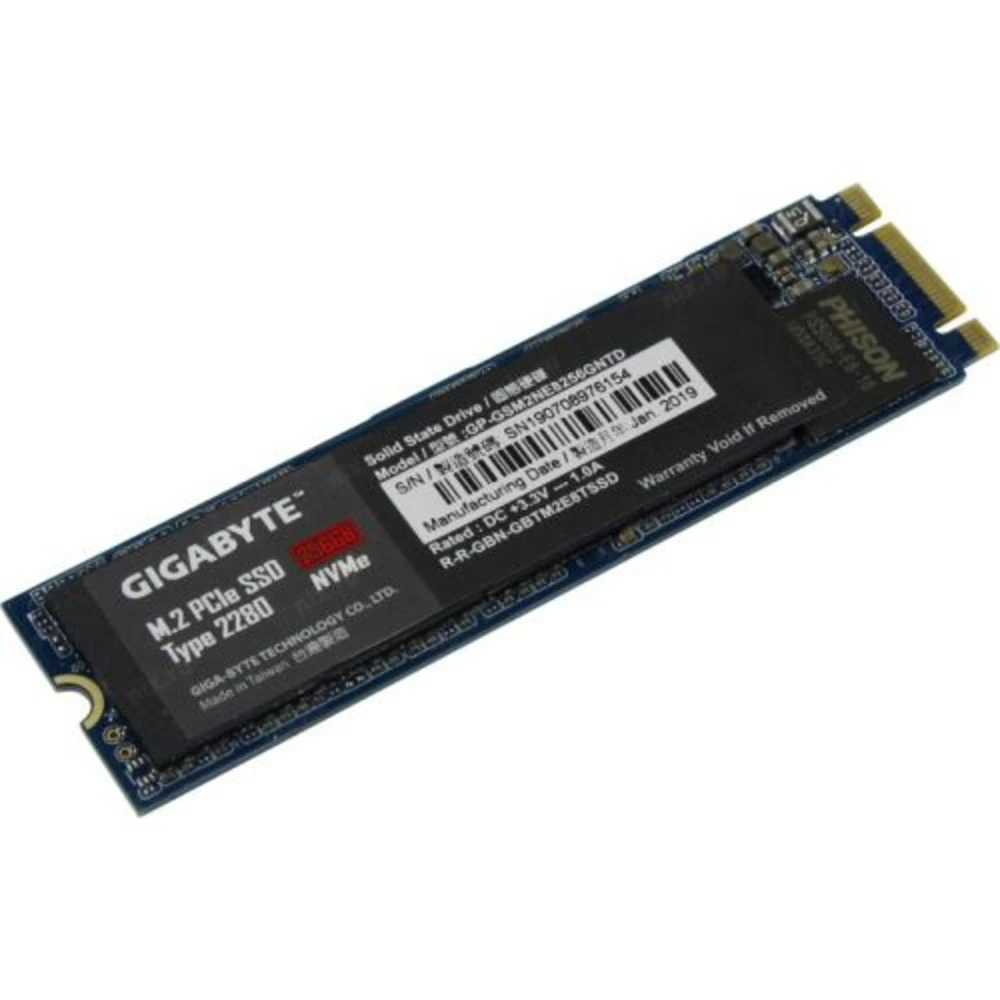 Жесткий диск Gigabyte SSD жесткий диск M.2 2280 256GB GP-GSM2NE8256GNTD SSD (твердотельные), 256 ГБ, M.2, SATA