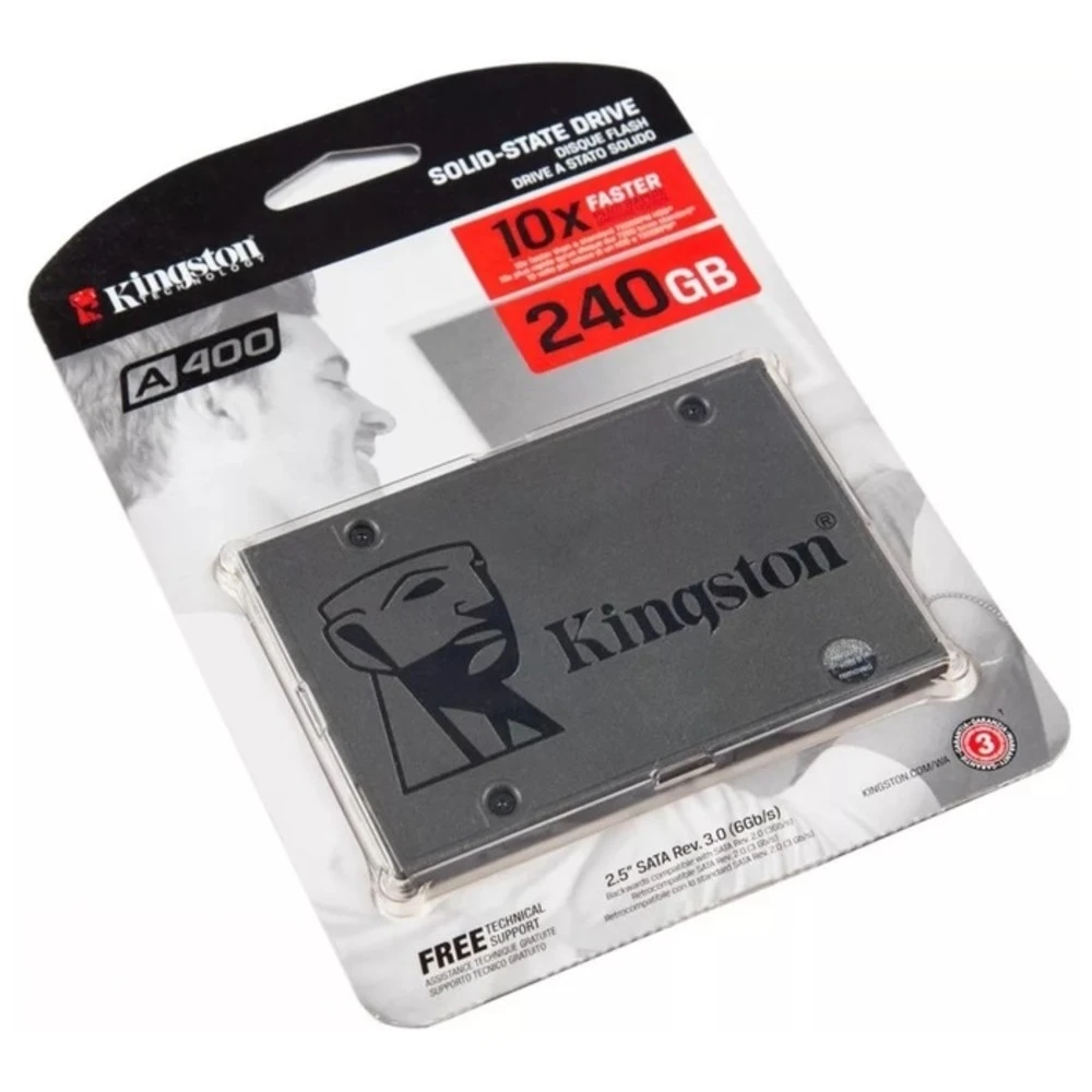 Жесткий диск Kingston A400 Client SA400S37/240G SSD (твердотельные), 240 ГБ, 2.5 дюйма, SATA