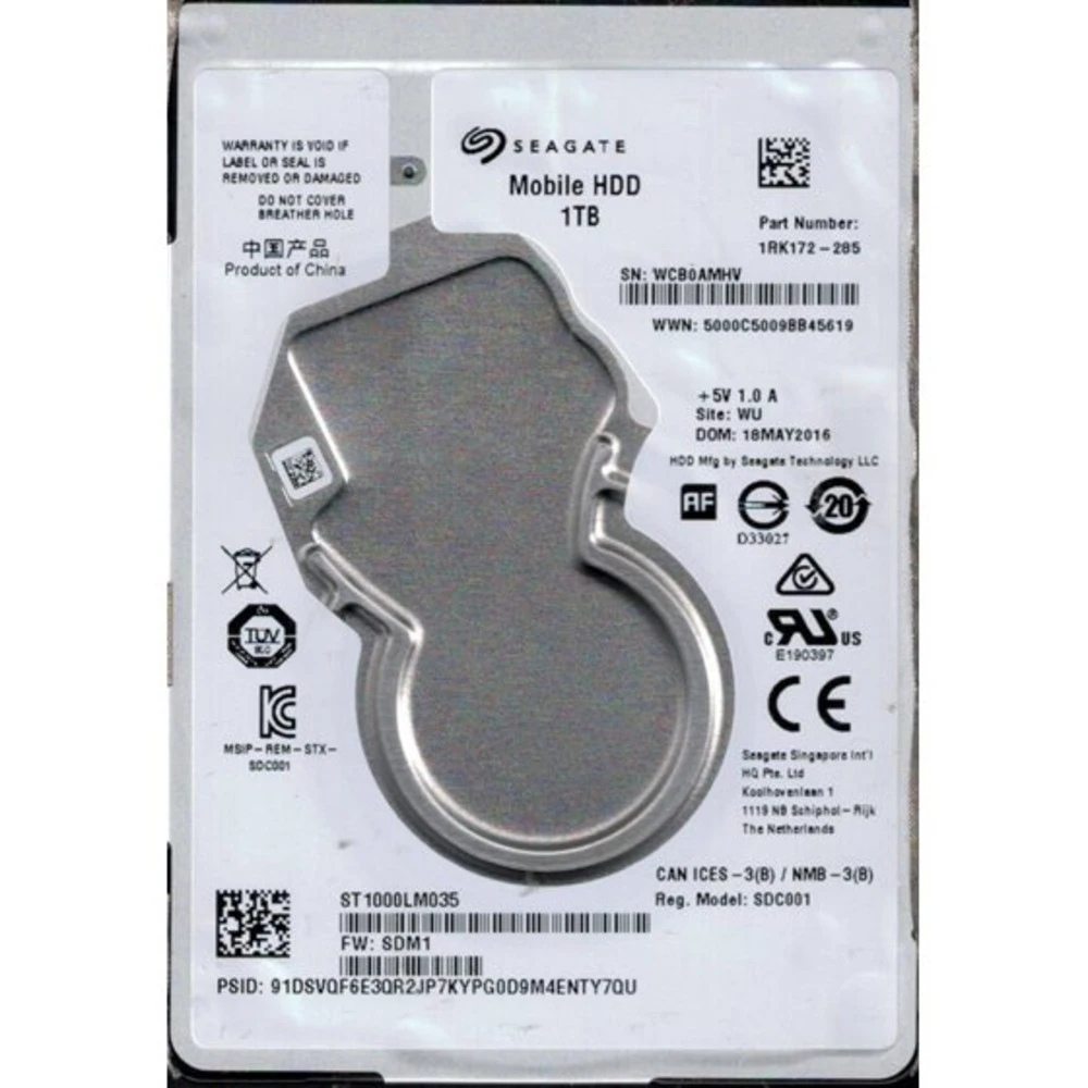 Жесткий диск Seagate HDD SATA 2,5" 1000Gb ST1000LM035 HDD (классические), 1 ТБ, 2.5 дюйма, SATA