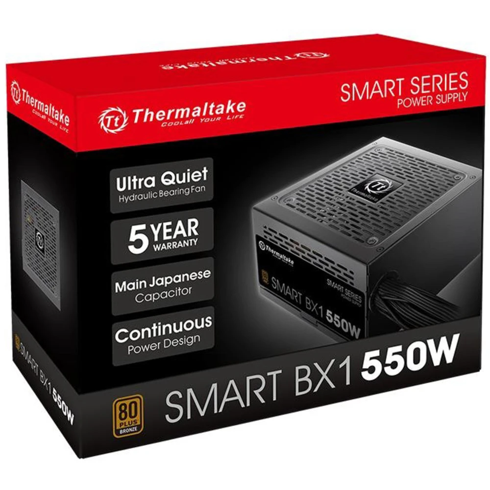Блок питания Thermaltake Smart BX1 550W PS-SPD-0550NNSABE-1 550 Вт, 80+ Bronze