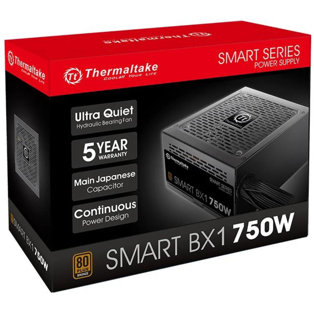 Блок питания Thermaltake Smart BX1 750W PS-SPD-0750NNSABE-1 750 Вт, 80+ Bronze