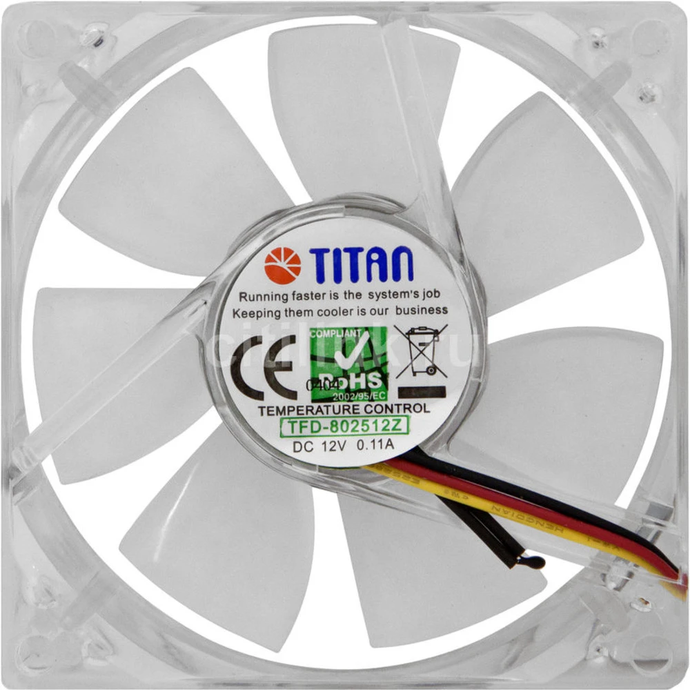 Система охлаждения Titan Вентилятор TFD-C802512Z/TC(RB) 80x80x25mm