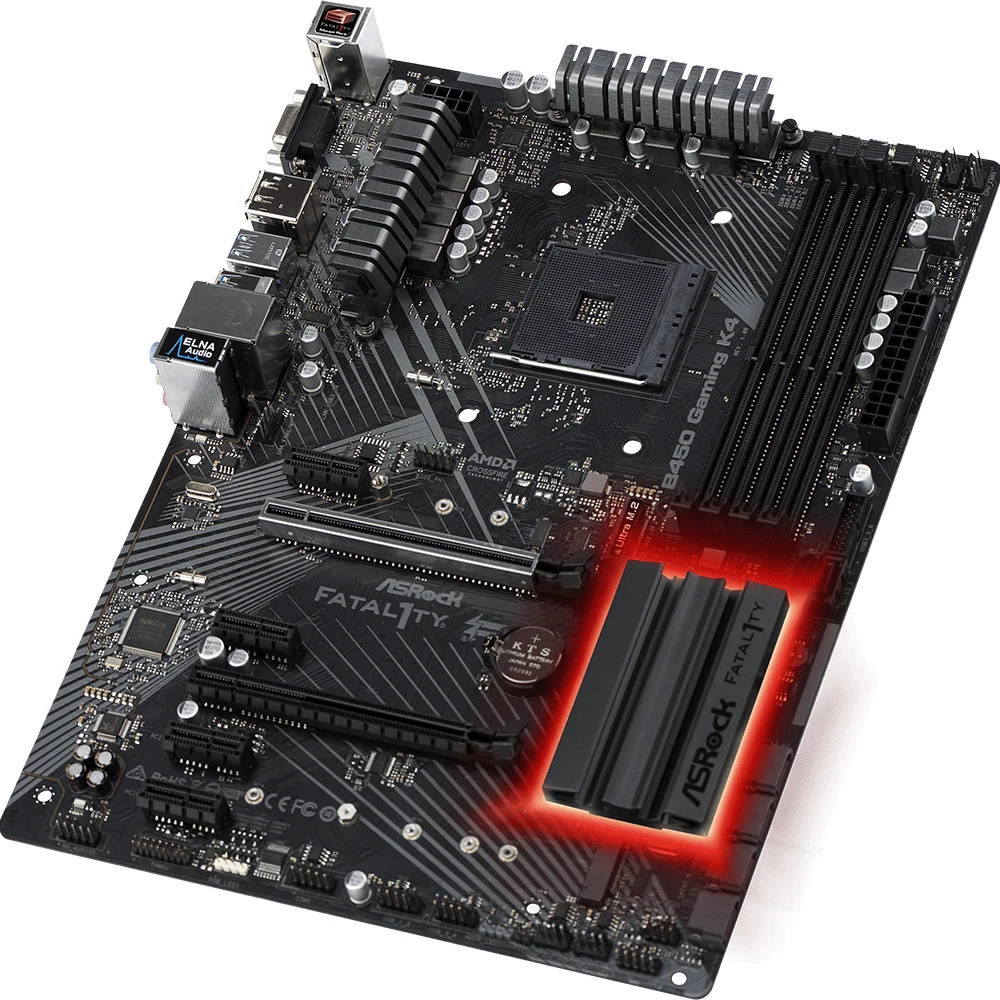 Материнская плата ASRock Gaming K4 B450 GAMING K4 ATX, AMD AM4