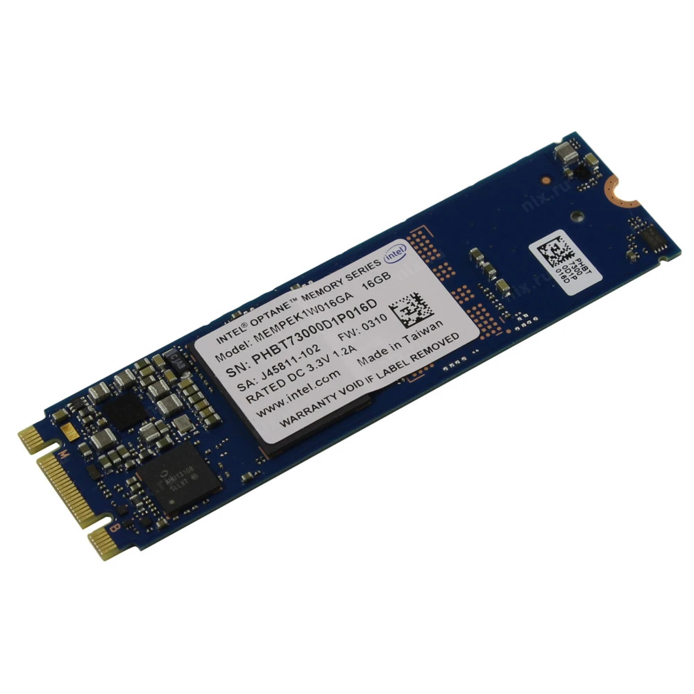 Жесткий диск Intel Накопитель SSD Intel Original PCI-E x2 16Gb MEMPEK1W016GA01 953340 SSD (твердотельные), 16 ГБ, SATA