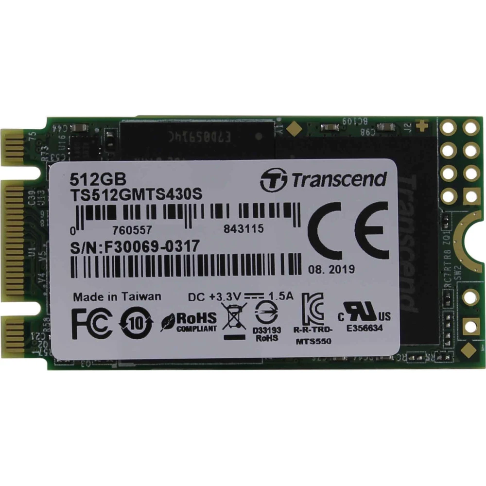 Жесткий диск Transcend TS512GMTS430S SSD (твердотельные), 512 ГБ, M.2, SATA