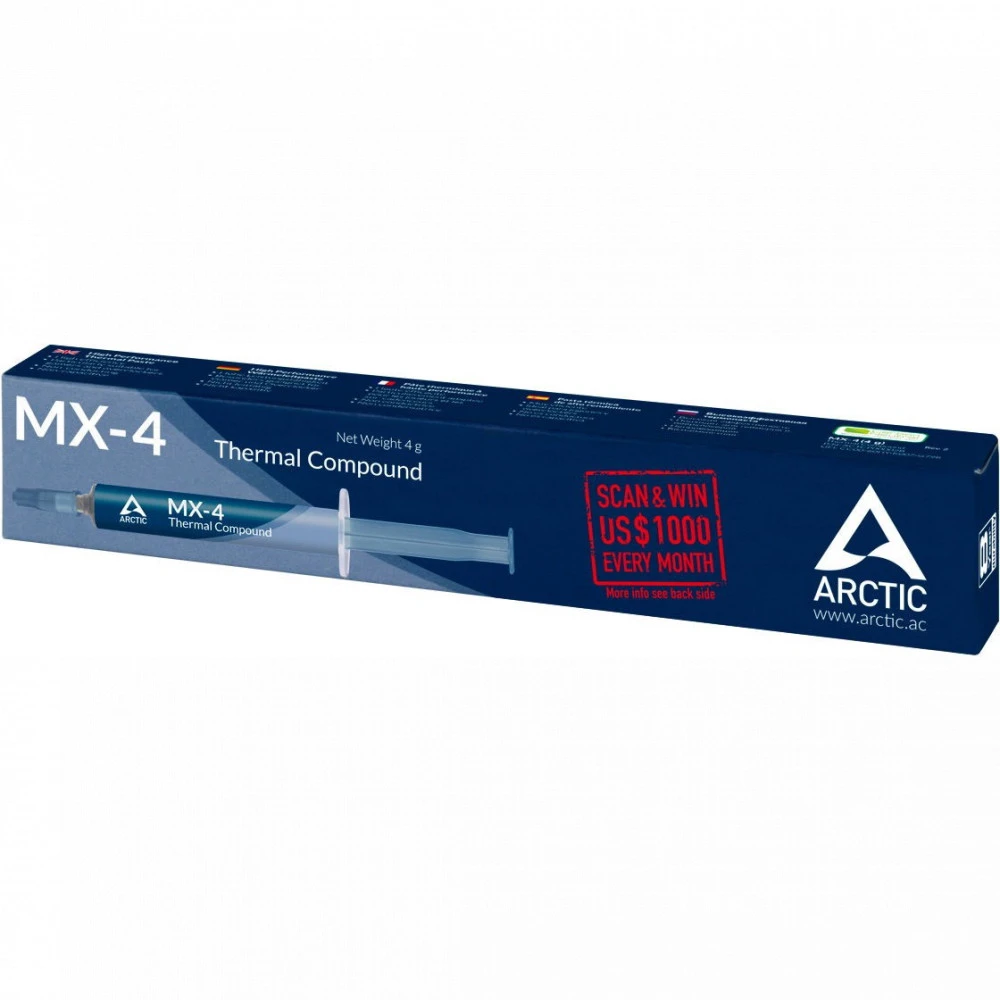 Система охлаждения ARCTIC MX-4 4 грамма 8,5 Вт/мК ACTCP00002B Термопаста
