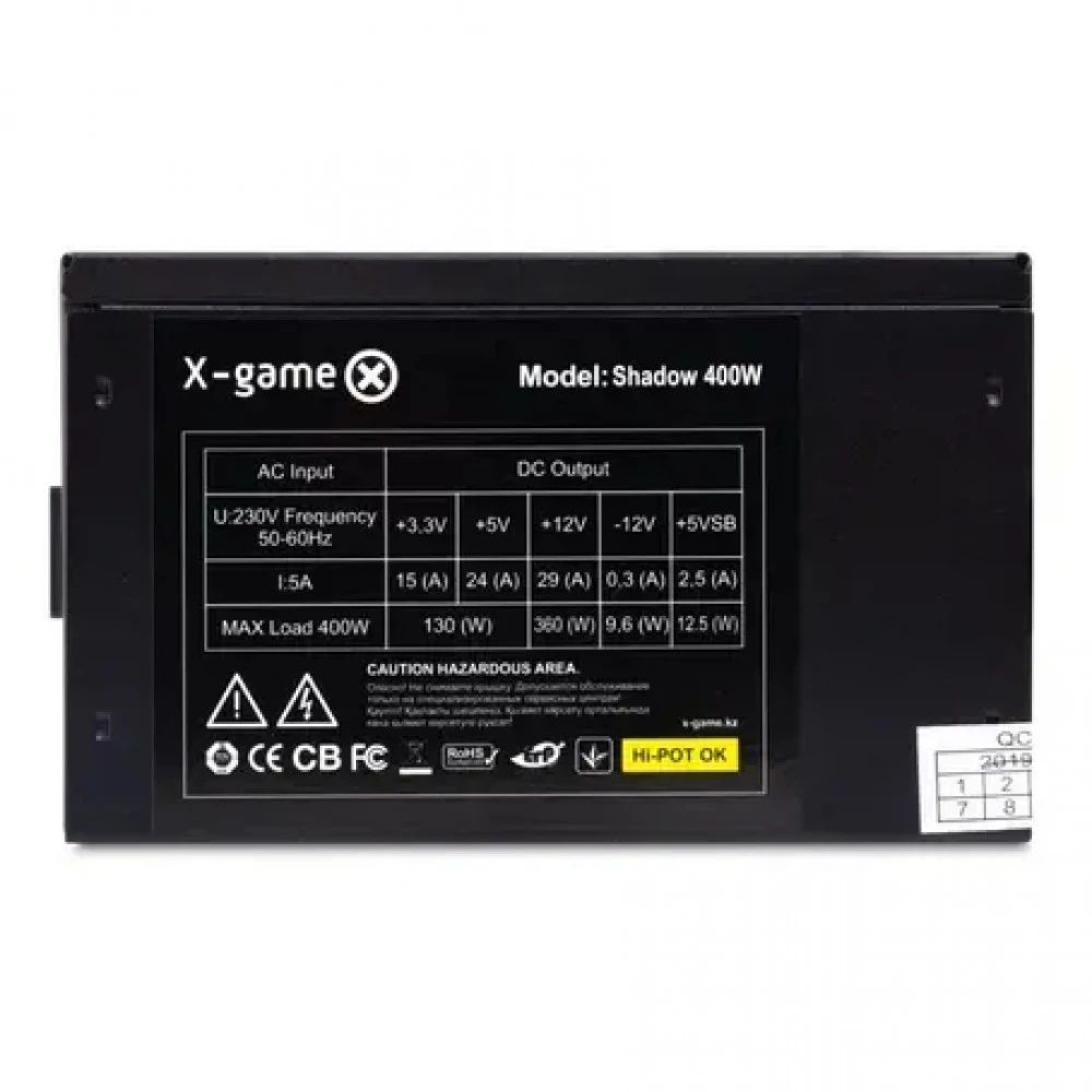 Блок питания X-Game Shadow 400W 400 Вт