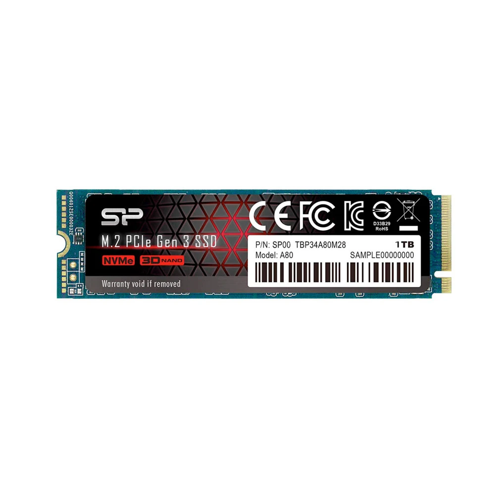 Жесткий диск Silicon Power A80 SP001TBP34A80M28 SSD (твердотельные), 1 ТБ, M.2, SATA