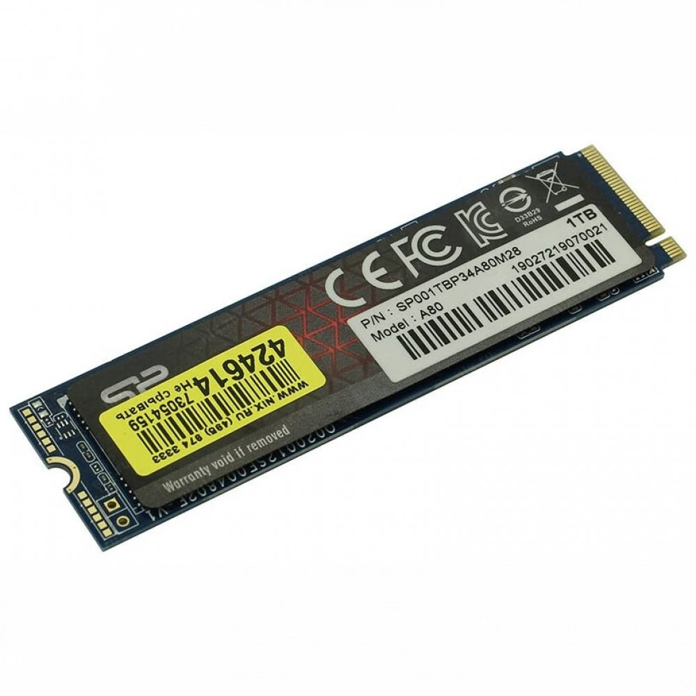 Жесткий диск Silicon Power A80 SP001TBP34A80M28 SSD (твердотельные), 1 ТБ, M.2, SATA
