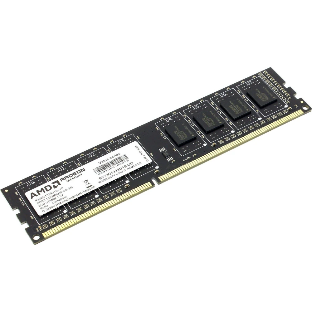 ОЗУ AMD R334G1339U1S-U DIMM, DDR3, 4 Гб, 1333 МГц