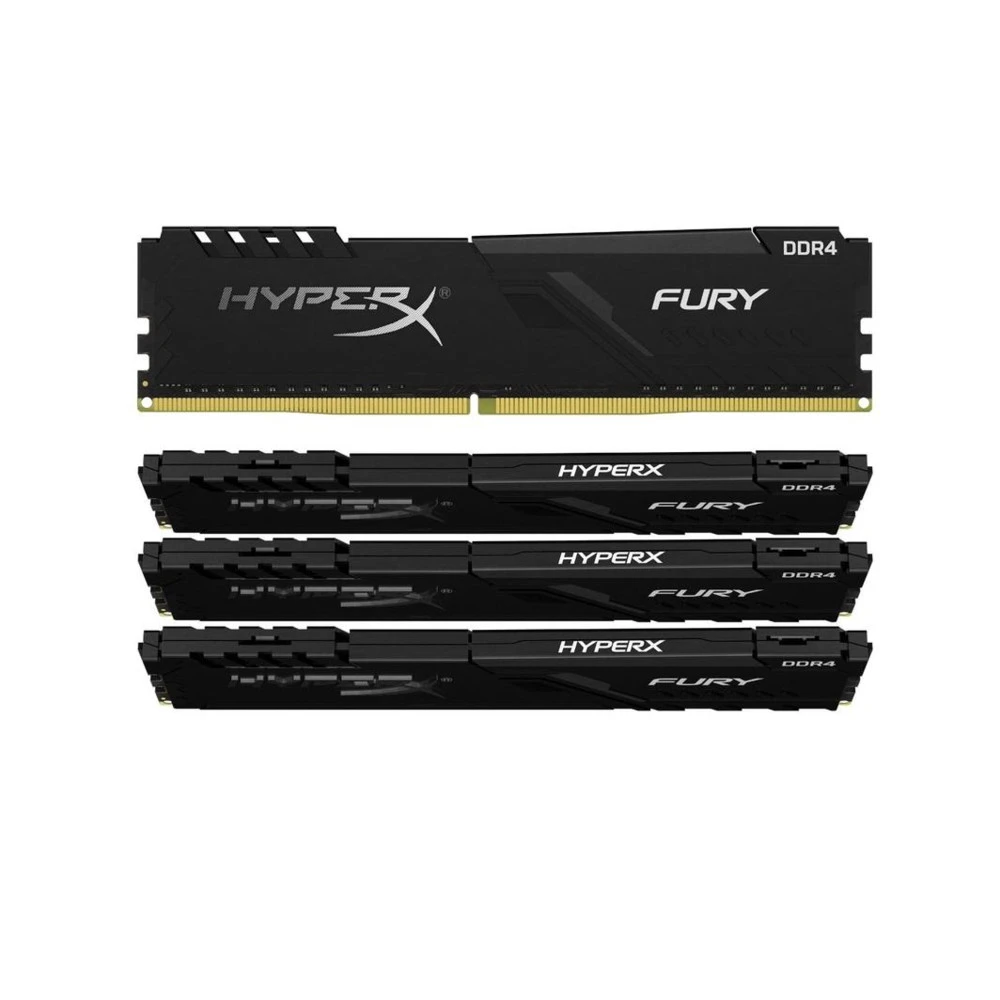 ОЗУ Kingston HyperX FURY Black HX426C16FB3K4/64 DIMM, DDR4, 64 Гб (4 х 16 Гб), 2666 МГц
