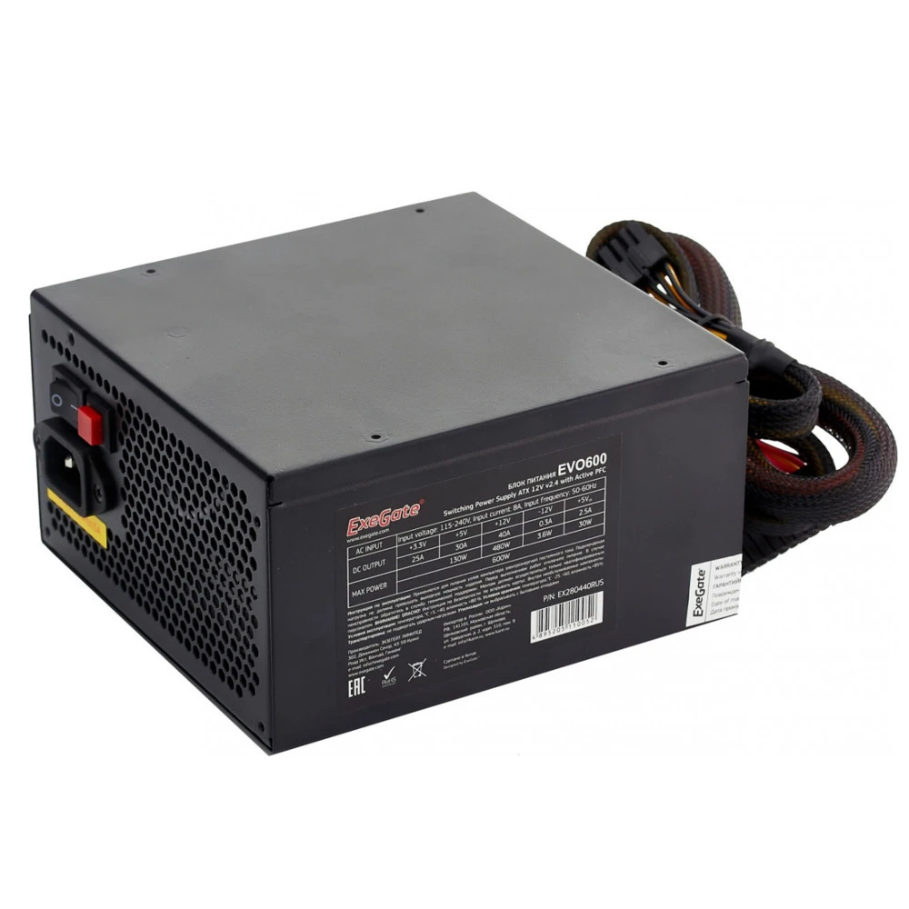 Блок питания ExeGate 800W EVO800 EX280441RUS 800 Вт