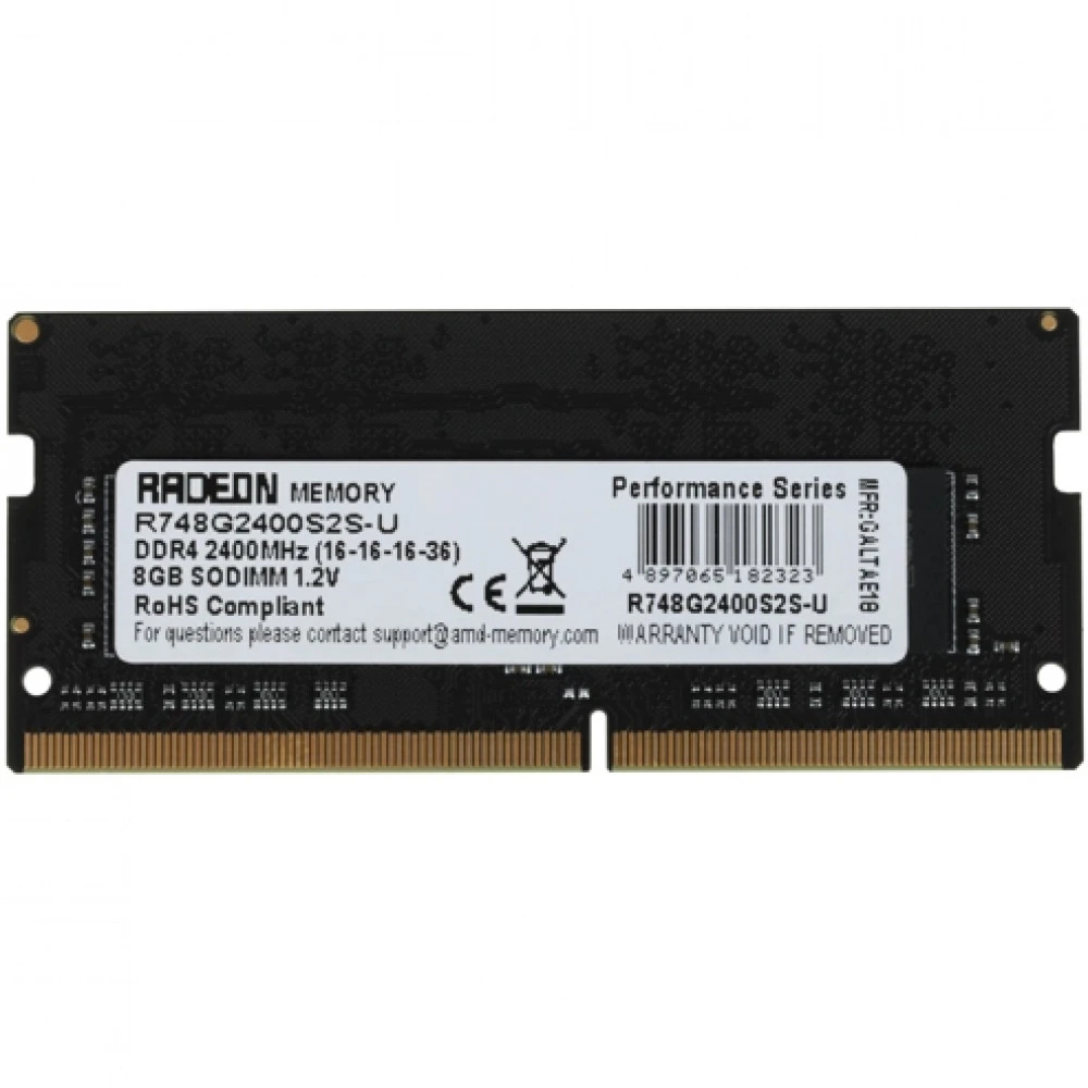 ОЗУ AMD Radeon R7 R748G2400S2S-U SO-DIMM, DDR4, 8 Гб, 2400 МГц