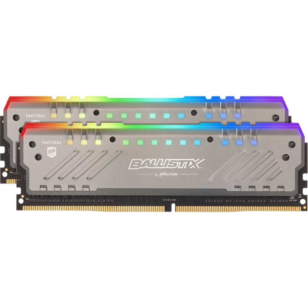 ОЗУ Crucial Ballistix Tactical Tracer RGB 16GB Kit (2x8GB) BLT2K8G4D30AET4K DIMM, DDR4, 16 Гб (2 х 8 Гб), 3000 МГц