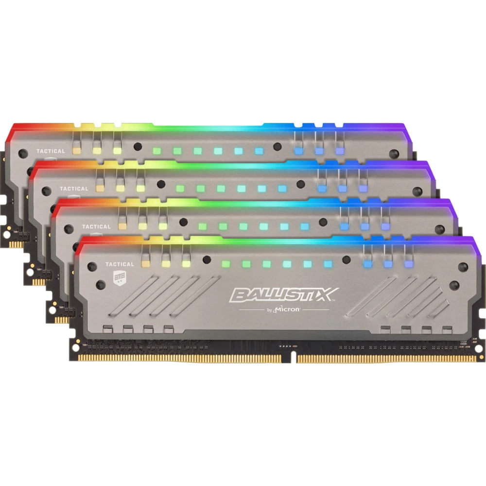 ОЗУ Crucial Ballistix Tactical Tracer RGB 32Gb kit (4x8Gb) BLT4K8G4D32AET4K DIMM, DDR4, 32 Гб (4 х 8 Гб), 3200 МГц