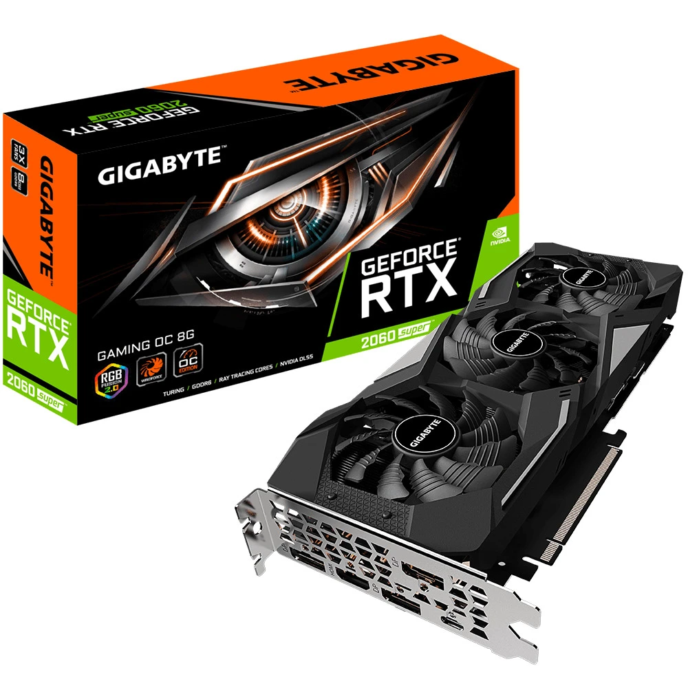 Видеокарта Gigabyte GeForce RTX 2060 SUPER GAMING OC GV-N206SGAMING-8G 8 ГБ