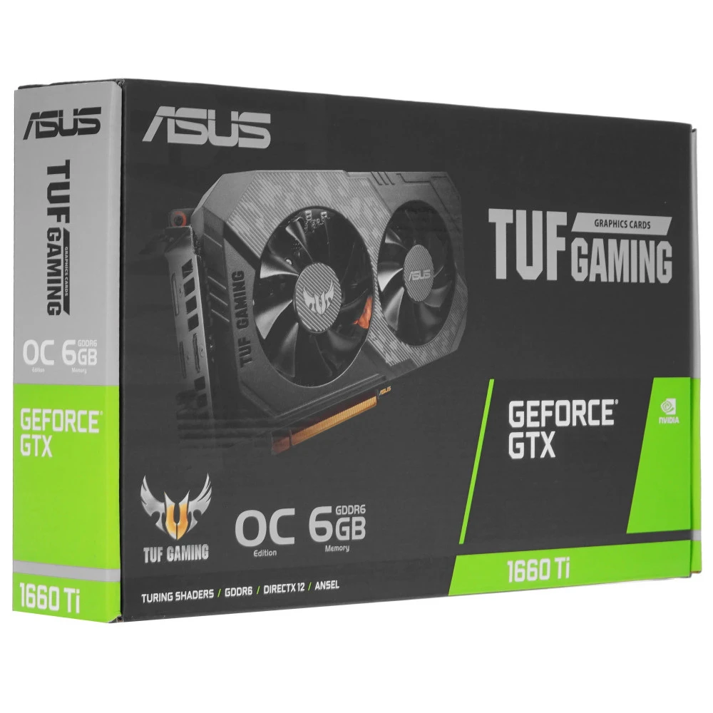 Видеокарта Asus GeForce GTX 1660 Ti (TUF-GTX1660TI-6G-EVO-GAMING) 6 ГБ
