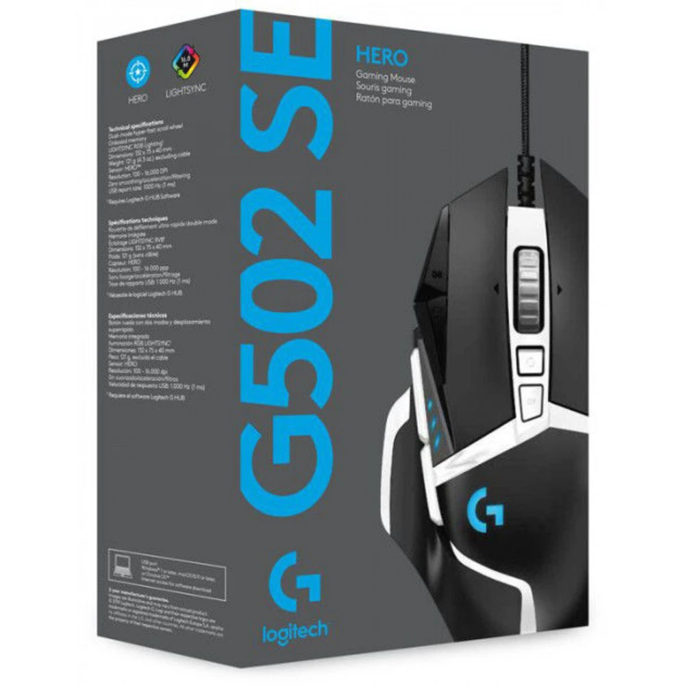 Мышь Logitech G502 SE HERO 910-005729 Игровые, Проводная