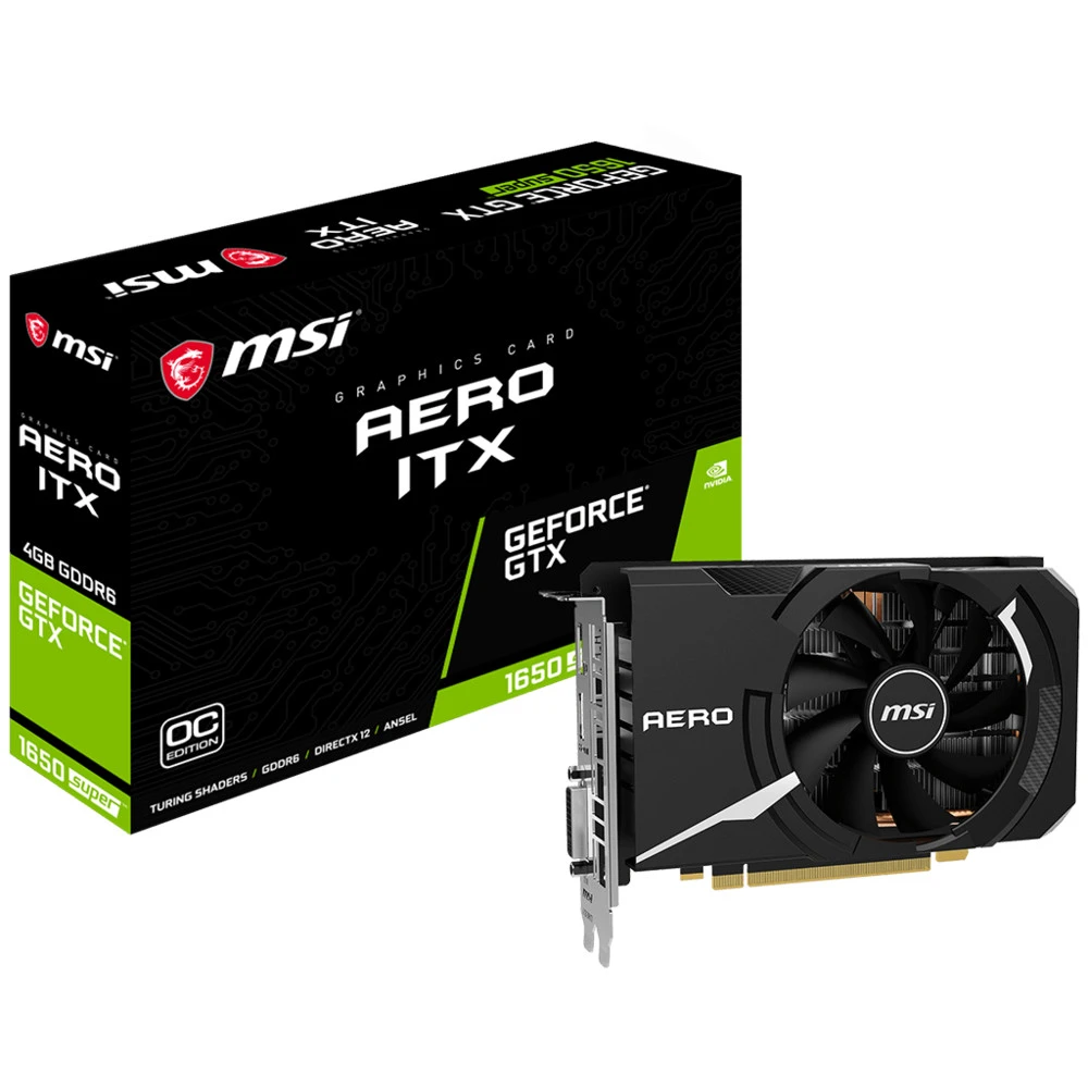 Видеокарта MSI GeForce GTX 1650 SUPER AERO ITX OC 4 ГБ