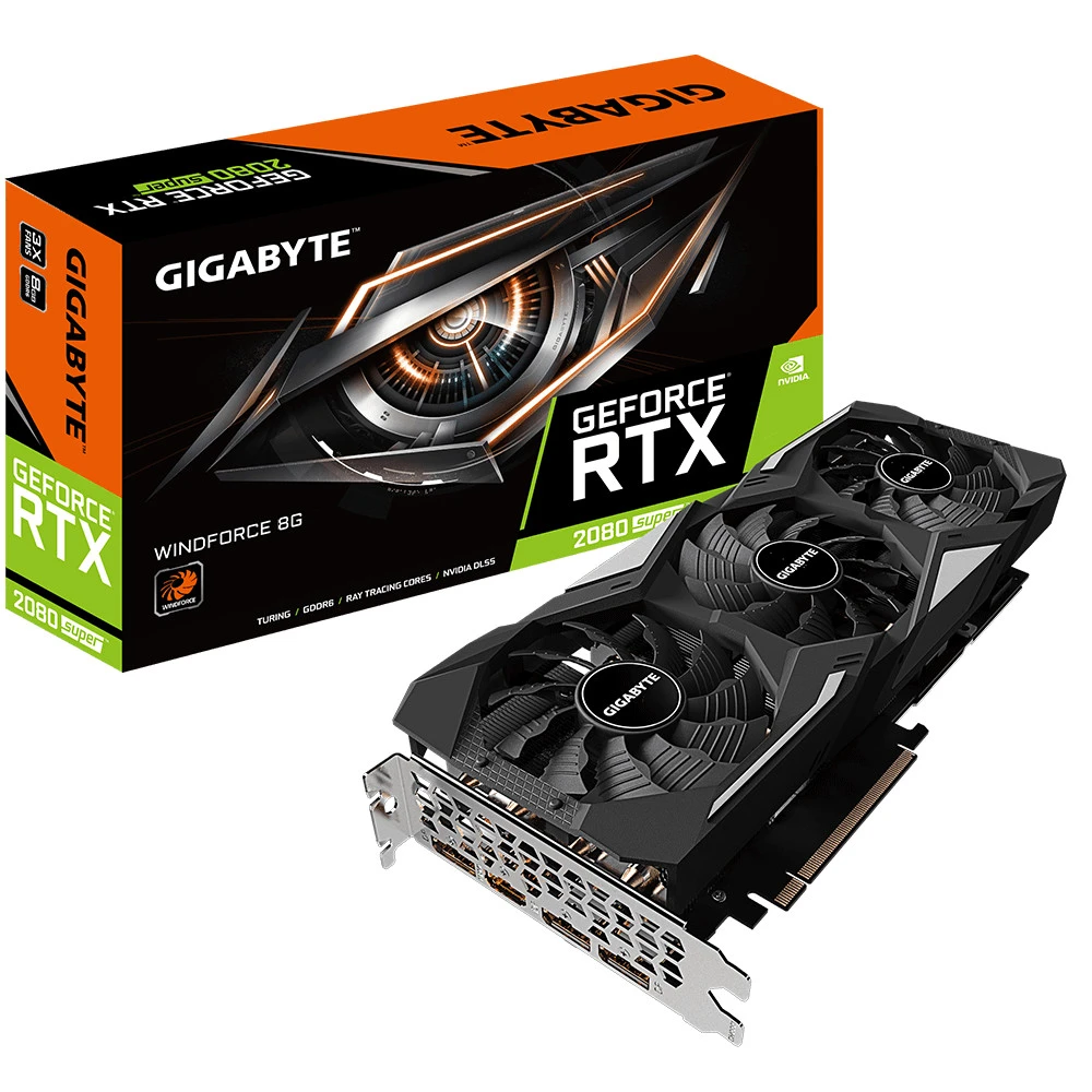 Видеокарта Gigabyte GeForce RTX 2080 SUPER WINDFORCE GV-N208SWF3-8GD 8 ГБ