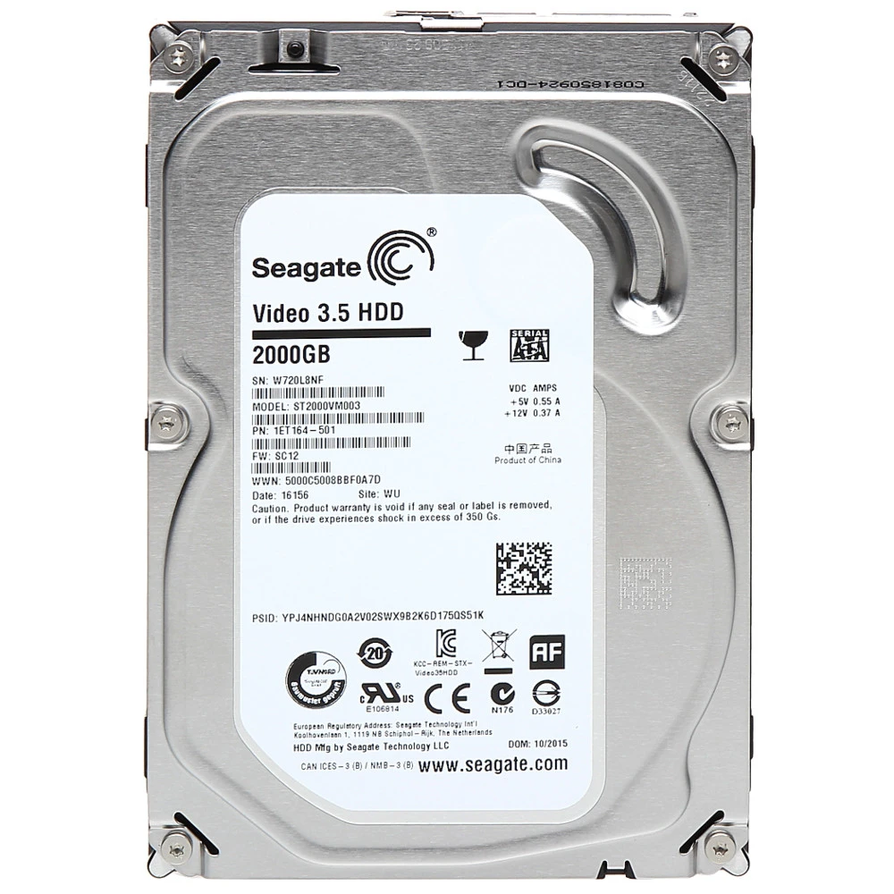 Жесткий диск Seagate Video 3.5 HDD ST2000VM003 HDD (классические), 2 ТБ, 3.5 дюйма, SATA