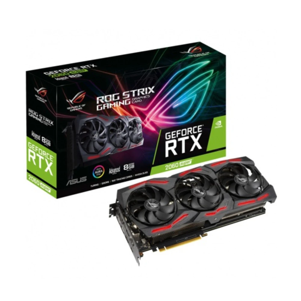 Видеокарта Asus RTX 2060S ROG-STRIX-RTX2060S-8G-EVO-GAMING 8 ГБ