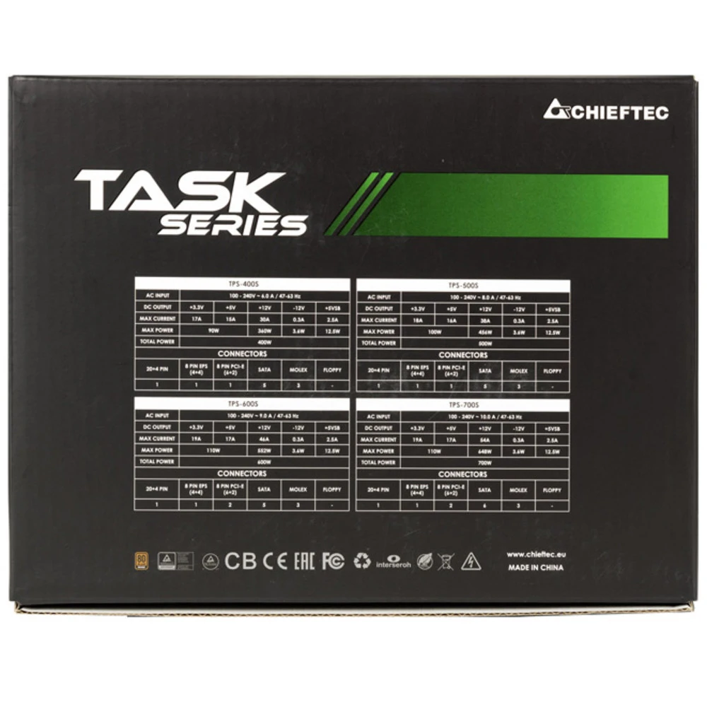 Блок питания Chieftec TPS-700S 700 Вт, 80+ Bronze