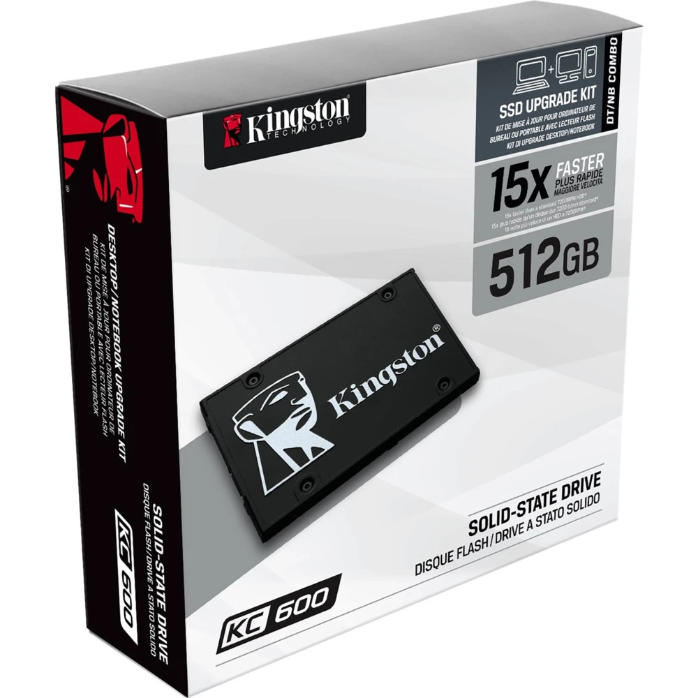 Жесткий диск Kingston KC600 Series SKC600/512G SSD (твердотельные), 512 ГБ, 2.5 дюйма, SATA