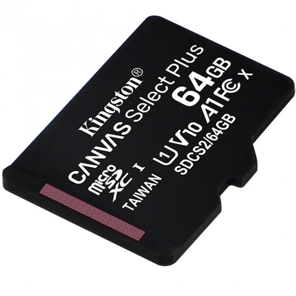 Флеш (Flash) карты Kingston microSDXC Canvas Select Plus без адаптера SDCS2/64GBSP 64 ГБ