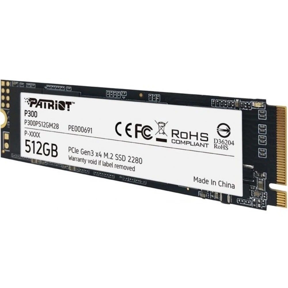 Жесткий диск Patriot P300 P300P512GM28 SSD (твердотельные), 512 ГБ, M.2, PCIe