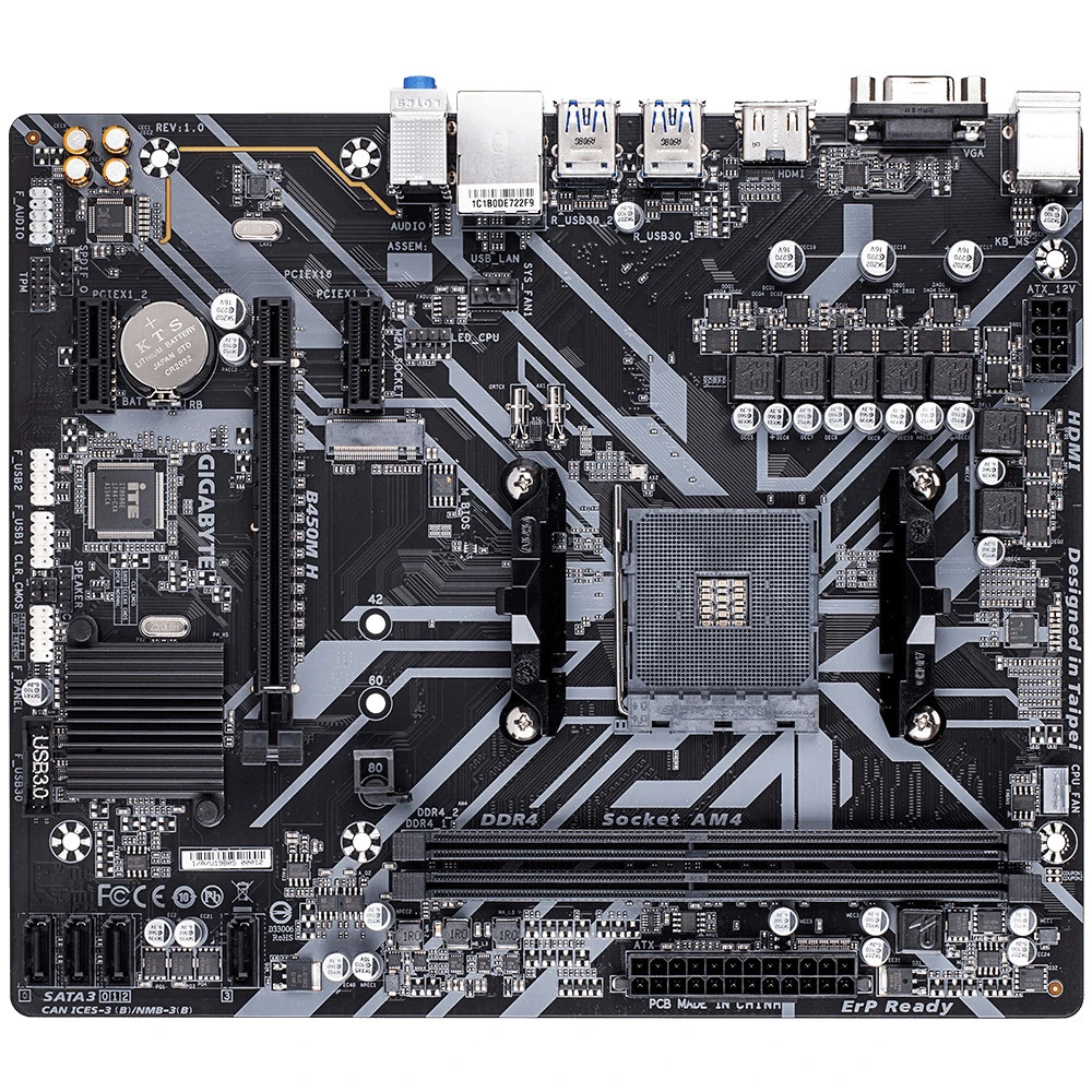 Материнская плата Gigabyte B450M H Micro-ATX, AMD AM4